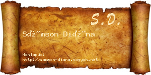 Sámson Diána névjegykártya